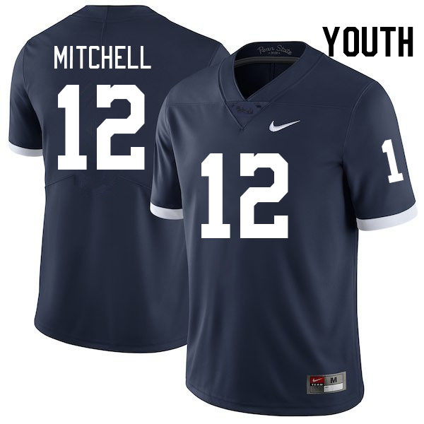 Youth #12 Jon Mitchell Penn State Nittany Lions College Football Jerseys Stitched-Retro